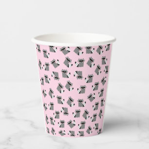Gobelets En Papier Coupe de papier couteau Raccoon