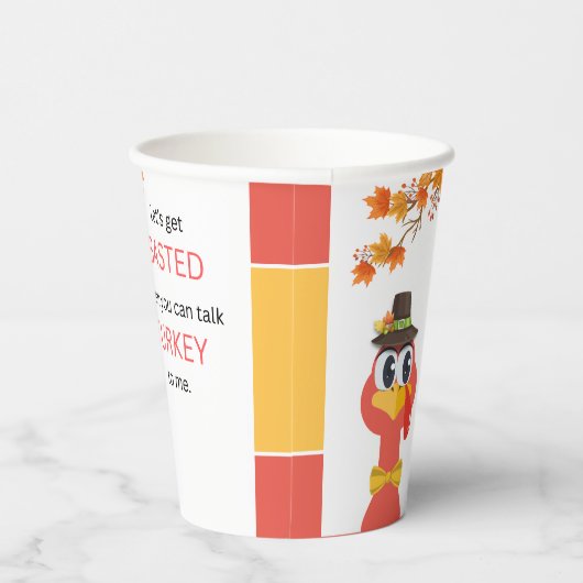 Gobelets En Papier Coupe de papier d'action de grâces (Droite)