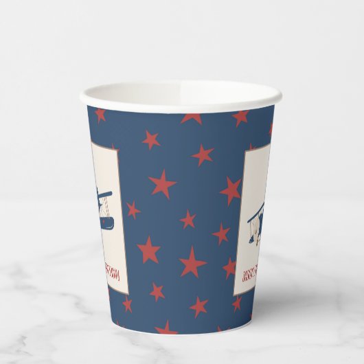 Gobelets En Papier Coupe de papier d'anniversaire d'avion (Gauche)