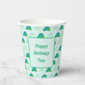 Gobelets En Papier Coupe de papier d'anniversaire des voitures aquare (Recto)