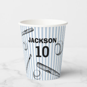 Gobelets En Papier Coupe de papier de baseball - personnalisable