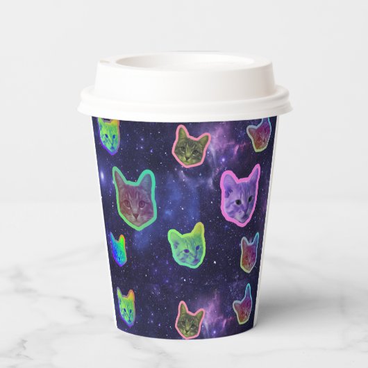 Gobelets En Papier Coupe de papier de chat Space Kitty (Verso)