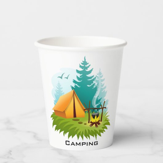 Gobelets En Papier Coupe de papier de conception de camping (Recto)