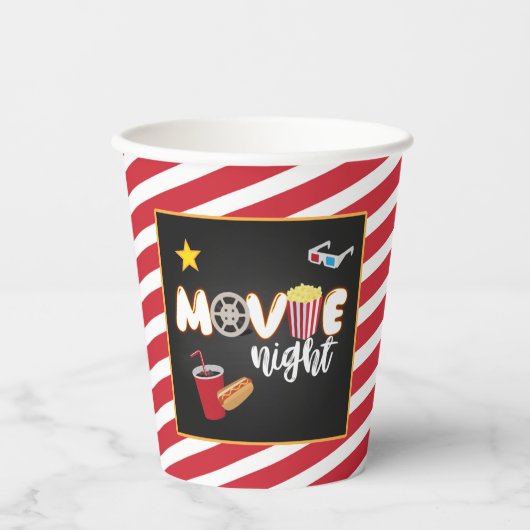 Gobelets En Papier Coupe de papier de la nuit (Recto)