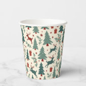 Gobelets En Papier Coupe de papier de Noël (Verso)