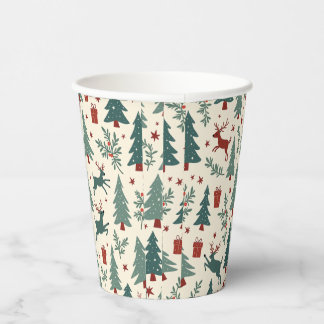 Gobelets En Papier Coupe de papier de Noël