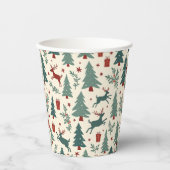 Gobelets En Papier Coupe de papier de Noël (Recto)