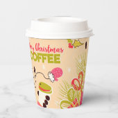 Gobelets En Papier Coupe de papier de Noël avec renard (Verso)