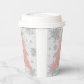 Gobelets En Papier Coupe de papier de Noël rose Festif (Gauche)