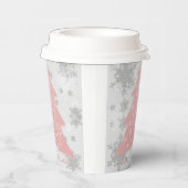 Gobelets En Papier Coupe de papier de Noël rose Festif (Droite)