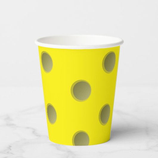 Gobelets En Papier Coupe de papier de pickleball personnalisé (Verso)