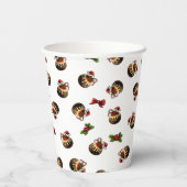 Gobelets En Papier Coupe de papier de pudding de Noël (Verso)