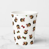Gobelets En Papier Coupe de papier de pudding de Noël (Recto)