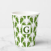 Gobelets En Papier Coupe de papier de raisins verts (Recto)