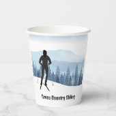 Gobelets En Papier Coupe de papier design ski de fond (Verso)