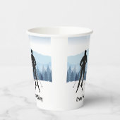 Gobelets En Papier Coupe de papier design ski de fond (Gauche)
