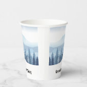 Gobelets En Papier Coupe de papier design ski de fond (Droite)