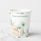 Gobelets En Papier Coupe de papier Dinosaure personnalisée (Recto)