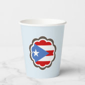 Gobelets En Papier Coupe de papier drapeau de Porto Rico (Verso)