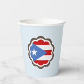 Gobelets En Papier Coupe de papier drapeau de Porto Rico (Recto)