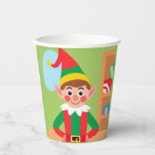 Gobelets En Papier Coupe de papier Elfe de Noël (Recto)