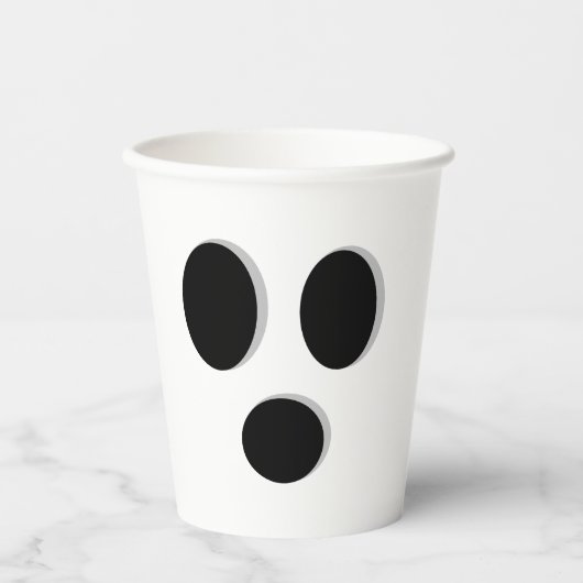 Gobelets En Papier Coupe de papier Face Ghost (Recto)