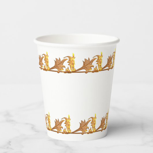 Gobelets En Papier Coupe de papier - Fer d'angle doré (Verso)