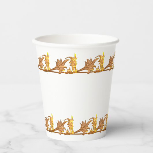 Gobelets En Papier Coupe de papier - Fer d'angle doré (Recto)