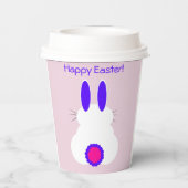 Gobelets En Papier Coupe de papier lapin de Pâques (Verso)