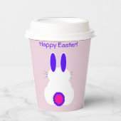 Gobelets En Papier Coupe de papier lapin de Pâques (Recto)