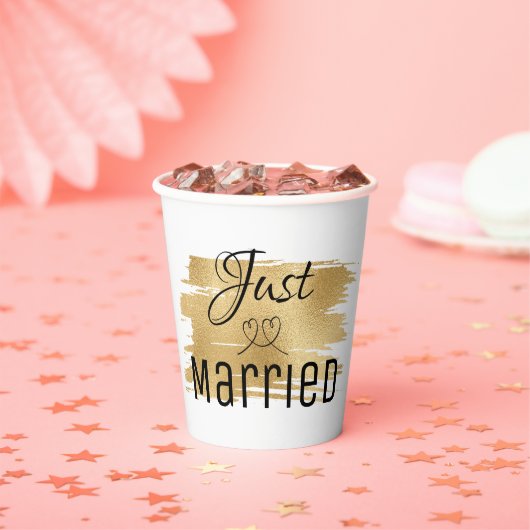 Gobelets En Papier Coupe de papier mariage d'or élégant (Insitu)