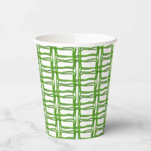 Gobelets En Papier Coupe de papier - Mesh tissé en vert (Gauche)