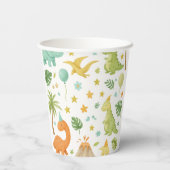 Gobelets En Papier Coupe de papier Motif Dinosaur aquarelle (Verso)