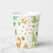Gobelets En Papier Coupe de papier Motif Dinosaur aquarelle (Recto)