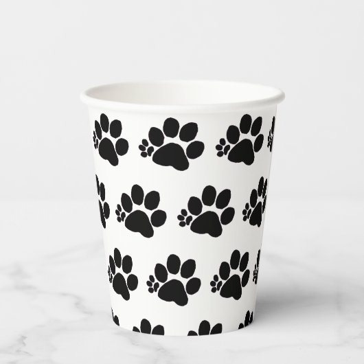 Gobelets En Papier Coupe de papier - Motif Paw Polydactyl (Verso)