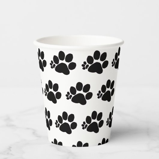 Gobelets En Papier Coupe de papier - Motif Paw Polydactyl (Recto)