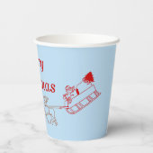Gobelets En Papier Coupe de papier - Père Noël et Sleigh (Verso)