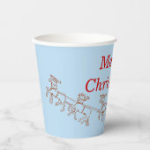 Gobelets En Papier Coupe de papier - Père Noël et Sleigh (Recto)