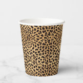 Gobelets En Papier Coupe de papier personnalisée Leopard Spot Peau (Verso)