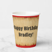 Gobelets En Papier Coupe de papier personnalisée Pirate Party (Gauche)