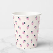 Gobelets En Papier Coupe de papier rose fraises (Verso)