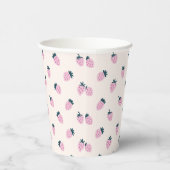 Gobelets En Papier Coupe de papier rose fraises (Droite)