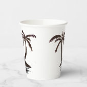 Gobelets En Papier Coupe de papier - Silhouette de l'île tropicale (Gauche)
