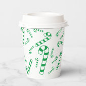 Gobelets En Papier Coupe de papier - Sucres de canne en vert (Verso)