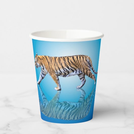 GOBELETS EN PAPIER COUPE DE PAPIER TIGER WALK (Gauche)