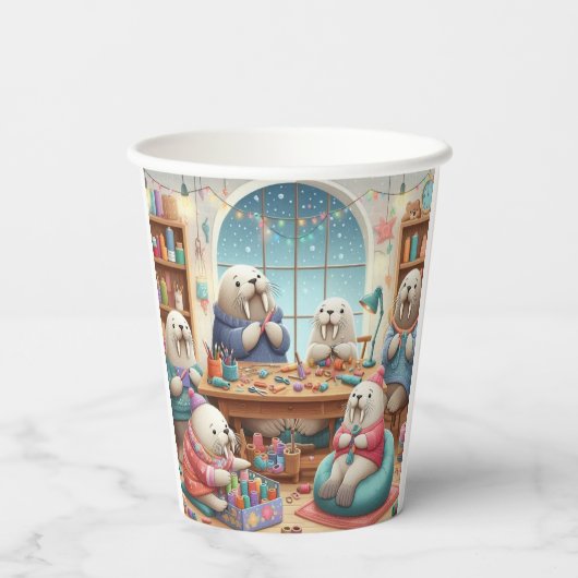 Gobelets En Papier Coupe de papier Walrus confortable (Verso)