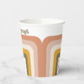 Gobelets En Papier Coupe du 50e anniversaire Retro Stripe (Gauche)