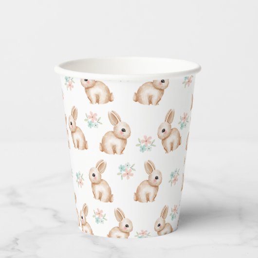 Gobelets En Papier Coupe du Bunny Anniversaire (Recto)