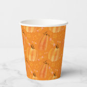 Gobelets En Papier Coupe du Motif Citrouille d'Halloween (Verso)