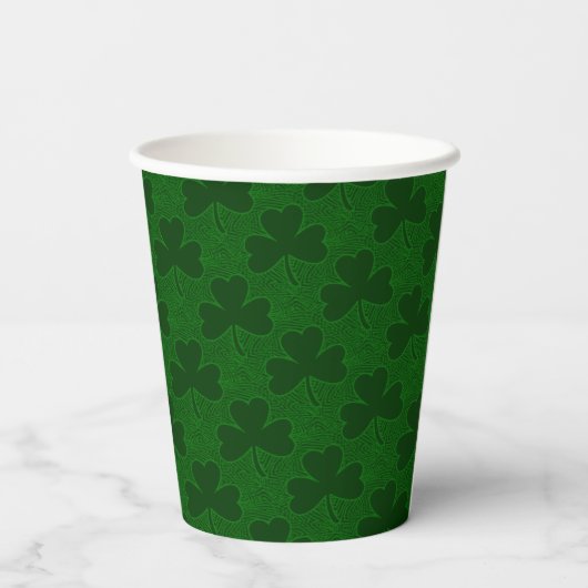 Gobelets En Papier Coupe du Paper de Clover Pattern (Verso)
